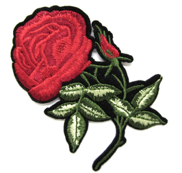 Patch thermocollant rose rouge - 96 x 65 mm - P11