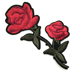 Patch thermocollant fleurs rouges - 122 x 60 mm  - P5