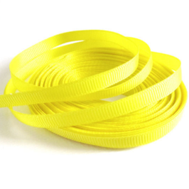 Ruban gros grain jaune - 6 mm - vendu au mètre AXB14