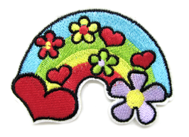 Patch thermocollant Arc en ciel  - 82 x 58 mm  - PPE184