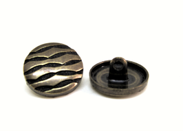 2 Boutons en métal couleur bronze - 15 mm - B003D