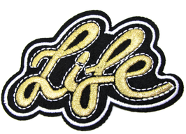 Patch thermocollant brodé " Life " - 101 x 68 mm  - PPE148