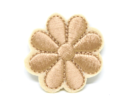 Patch thermocollant fleur beige - 40 mm - PPE75