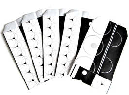 5 Pochettes cadeaux à motifs noirs et blancs -  7 x 12 cm -  SC20
