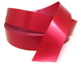 1 mètre de ruban en papier satiné pour emballage cadeaux 20 mm  - rouge