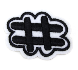 Patch thermocollant HASHTAG  - 57 x 40 mm