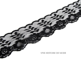 1 mètre de dentelle noire - 36 mm de largeur - D128