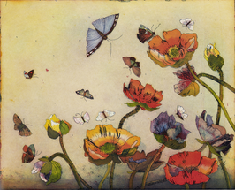 Jutta Votteler "Mohntanz", 49 x 40 cm