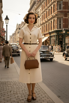 PR Creations by PowderRoom "Jupe Casablanca" - Ivory (Eigenmarke im Vintage-Design)