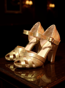 Chelsea Crew Sammy Schuhe - Gold (1940er Jahre Stil)