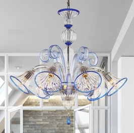 Ifili blue  Murano glass chandelier