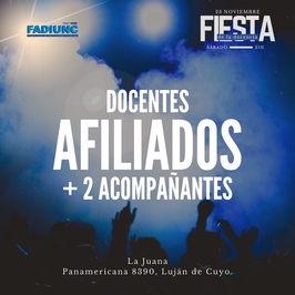 Afiliadas/os + 2 acompañantes