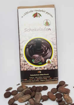 Kakaonibs in 70%iger Zartbitter Schokolade