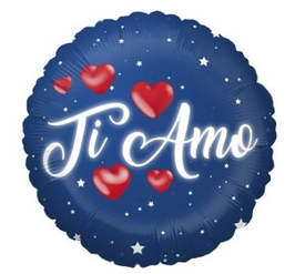 PALloncino foil TI AMO BLU CON STELLE E CUORI
