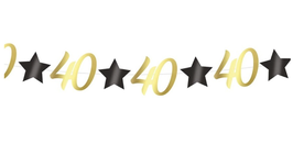 Festone con numeri oro e stelle nere