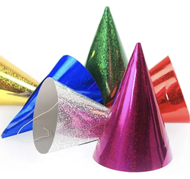 Cappello Cono Olografico Assortito 20pz