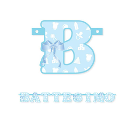 FESTONE SCRITTA BATTESIMO cm. 140
