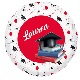 Palloncino in Foil 18" con Tocco e Libri "Laurea"