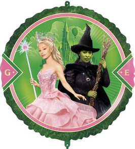 Palloncino in Foil 18" con Elphaba e Glinda del Mago di Oz "Wicked"