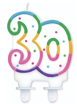 candeline numerali arcobaleno