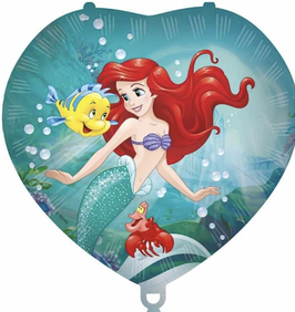 PALLONCINO IN FOIL 18" CUORE SIRENETTA ARIEL "COURIUS MERMAID"