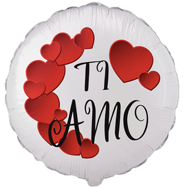 PALLONCINO TI AMO BIANCO CON CUORI