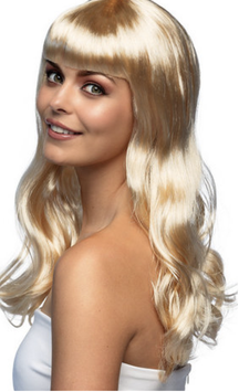 Parrucca capelli lunghi con frangetta