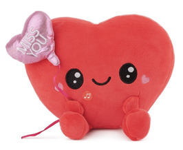 Cuscino Cuore Rosso 23 Cm Con Palloncino 'Love'