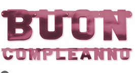 festone buon compleanno rose gold
