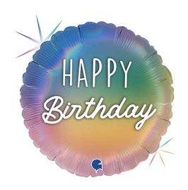 Palloncino in Foil 18" Arcobaleno Happy Birthday "Colourful Rainbow"