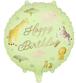 Palloncino in Foil 18" Happy Birthday Safari nella Savana