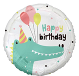 PALLONCINO IN FOIL "HAPPY BIRTHDAY" COCCODRILLO