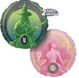 Palloncino in Foil 18" con Elphaba e Glinda del Mago di Oz "Wicked"