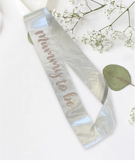 fascia brillantini per futura mamma colore neutro