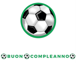 Festone Maxi Buon Compleanno con Palloni da Calcio 6mt