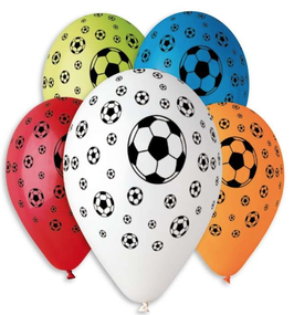 Palloncino in Lattice 12" GS110 Assortito con Stampa Pallone da Calcio 100pz