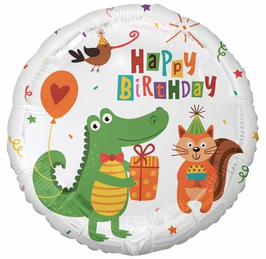 Palloncino in Foil 18" Happy Birthday Coccodrillo "Crocodile"