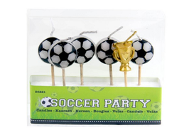 Set 6 Candele Calcio H. 6 cm 6 pz
