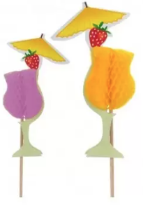 12 STUZZICADENTI CON BICCHIERE PER COCKTAIL