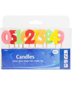 et 10 candele Numeri da 0 a 9 ,10 pz