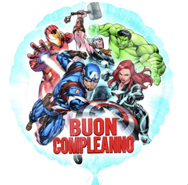 Palloncino 18" mylar Buon Compleanno Avengers