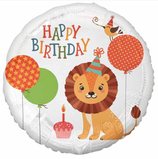 PALLONCINO IN FOIL 18" HAPPY BIRTHDAY LEONE "LION"