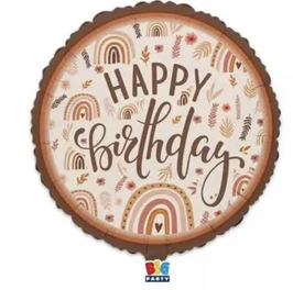 palloncino in foil  18" BOHO HAPPY BIRTHDAY