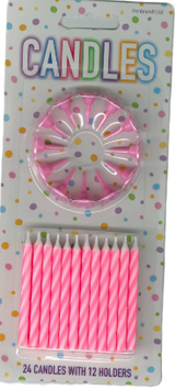 set 24 candeline - rosa