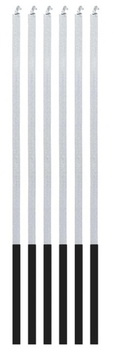 Candelina Stelo 15cm Quadrata Argento Metallizzato