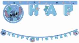 Festone Happy Birthday Stitch & Angel 2mt