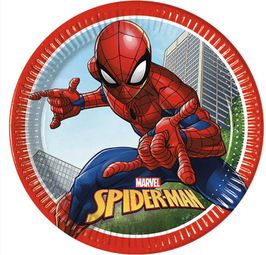 Piatto carta 23cm Spider-Man "Crime Fighter" 8pz