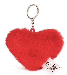 portachiavi a forma di cuore rosso
