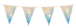 Festone bandierine 4 metri foil Sirena 1 pz