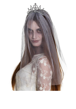 Tiara con velo Zombie Princess 1 pz